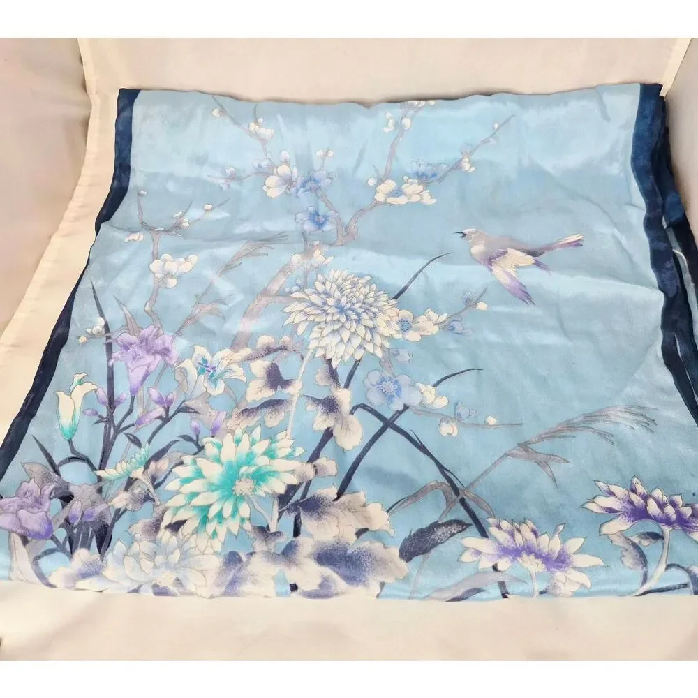 Watercolor silk scarf